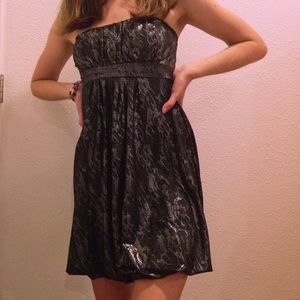Strapless mini dress